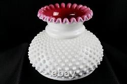 Fenton Peach Blow Hobnail Milk Glass Lamp Shade 7 Fitter