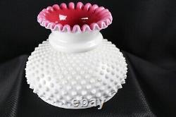 Fenton Peach Blow Hobnail Milk Glass Lamp Shade 7 Fitter