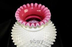 Fenton Peach Blow Hobnail Milk Glass Lamp Shade 7 Fitter