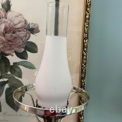 Fenton Poppy White Milk Glass Student Table Lamp