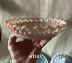 Fenton Reverse C Set of Pastel Colored Milk Glass Plates VHTF