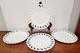 Fenton Reverse C White Milk Glass Plate Set Of Four