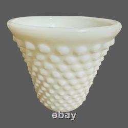 Fenton White Hobnail Milk Glass Honey Jar With Lid Mid-Century Vintage