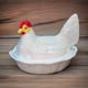 Fenton White Milk Glass Hen On Nest Covered Dish With Lid, Excellent Condition