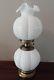 Fenton White Milk Glass Hobnail Gwtw Gone With The Wind Lamp 3 Way Excellent
