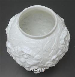 Fenton White Poppy Hurricane Lamp Globe Shade REPLACEMENT Milk Glass