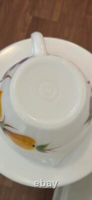 Fire King Anchor Hocking GAY FAD FRUITS Painted Milk Glass MIXING BATTER BOWL