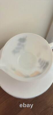 Fire King Anchor Hocking GAY FAD FRUITS Painted Milk Glass MIXING BATTER BOWL