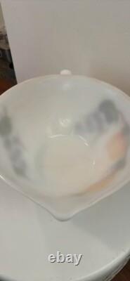 Fire King Anchor Hocking GAY FAD FRUITS Painted Milk Glass MIXING BATTER BOWL