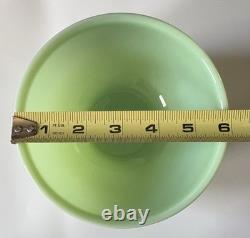 Fire-King Jadeite Green Milk Glass 3-Piece Stackable Nesting Bowl Set 7, 6, 5 in