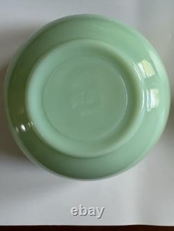 Fire-King Jadeite Green Milk Glass 3-Piece Stackable Nesting Bowl Set 7, 6, 5 in