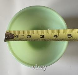 Fire-King Jadeite Green Milk Glass 3-Piece Stackable Nesting Bowl Set 7, 6, 5 in