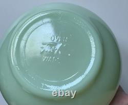 Fire-King Jadeite Green Milk Glass 3-Piece Stackable Nesting Bowl Set 7, 6, 5 in