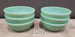 Fire King Jadeite Restaurant Ware Berry Cereal Bowls (Set Of 6)