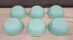 Fire King Jadeite Restaurant Ware Berry Cereal Bowls (Set Of 6)