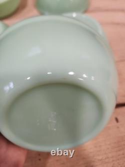Fire King Jadeite Restaurant Ware Berry Cereal Bowls (Set Of 6)