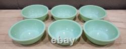 Fire King Jadeite Restaurant Ware Berry Cereal Bowls (Set Of 6)