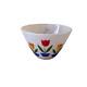 Fire King Large Mixing Bowl Tulips Flowers Off-white/cream Color Milk Glass 9.5
