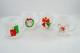 Fire King Merry Christmas Holiday Milk Glass D Handle Mug Set Of 4