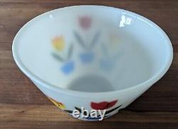 Fire King Oven Ware Ivory Tulip Nesting Mixing Bowls Set Of 4