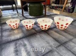 FireKing Red Dot Nesting Bowls