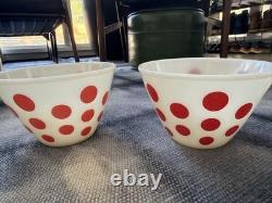 FireKing Red Dot Nesting Bowls
