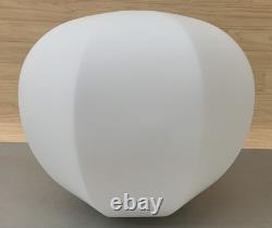 Fogia Big Dimmable White Milk Glass Corded Persimon Table Lamp