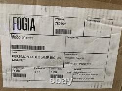 Fogia Big Dimmable White Milk Glass Corded Persimon Table Lamp