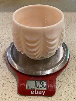 Fostoria Milk Glass Swag Vintage Drape Lincoln Pink Vase Bowl Candle Holder