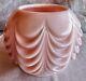 Fostoria Milk Glass Swag Vintage Drape Lincoln Pink Vase Bowl Candle Holder Euc