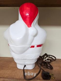 Fostoria Ultra Rare Milk Glass Santa Claus