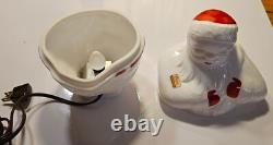 Fostoria Ultra Rare Milk Glass Santa Claus