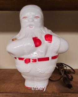 Fostoria Ultra Rare Milk Glass Santa Claus