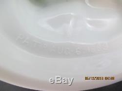 Fox Covered Milk Glass Dish Atterbury Patd 1889