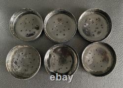 Frank Tea & Spice Co Dove Brand 12 White Milk Glass Spice Jars on Metal Rack