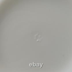Fruits Milk Glass Punch Bowl, Pedestal, ladle, 12 cups by Westmoreland