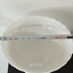 Fruits Milk Glass Punch Bowl, Pedestal, ladle, 12 cups by Westmoreland