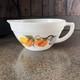 Gay Fad Hand Painted Fruit Milk Glass Batter Bowl Fire King Anchor Hocking Grape