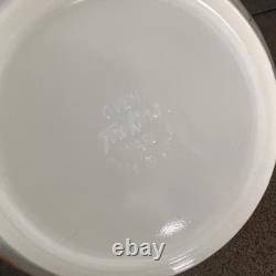 GAY FAD Hand Painted Fruit Milk Glass BATTER BOWL Fire King Anchor Hocking Grape