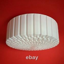 Geometric MANDALA white opaline milk glass CEILING WALL SCONCE run of ten CSSR