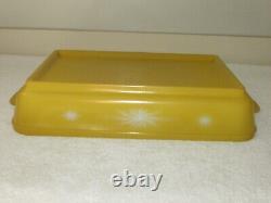 Glasbake Yellow Atomic Starburst 8x12 Lasagna / Baking Dish 2 1/2 Qt. J 2335