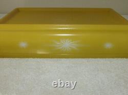 Glasbake Yellow Atomic Starburst 8x12 Lasagna / Baking Dish 2 1/2 Qt. J 2335