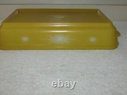 Glasbake Yellow Atomic Starburst 8x12 Lasagna / Baking Dish 2 1/2 Qt. J 2335