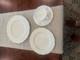 Glossy White Milk Glass Dish Sets Vintage With Grape And Leaf Pattern