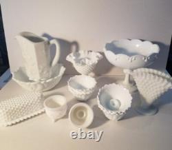 Gorgeous Lot Of Assorted Vintage Milk Glass