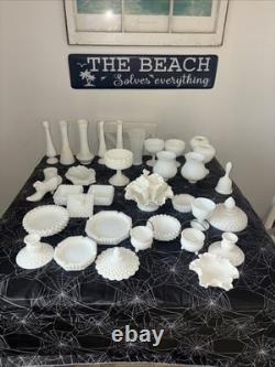 Gorgeous and Unique Vintage Milk Glass