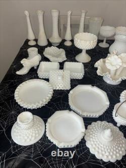 Gorgeous and Unique Vintage Milk Glass