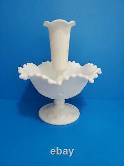 HTF Imperial Milk Glass 2 Piece Epergne Set 1950/196