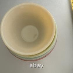 HTF McKee Vintage Primary Bell Shape Milk Glass Mixing Bowl Set of 4