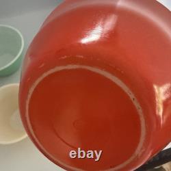 HTF McKee Vintage Primary Bell Shape Milk Glass Mixing Bowl Set of 4